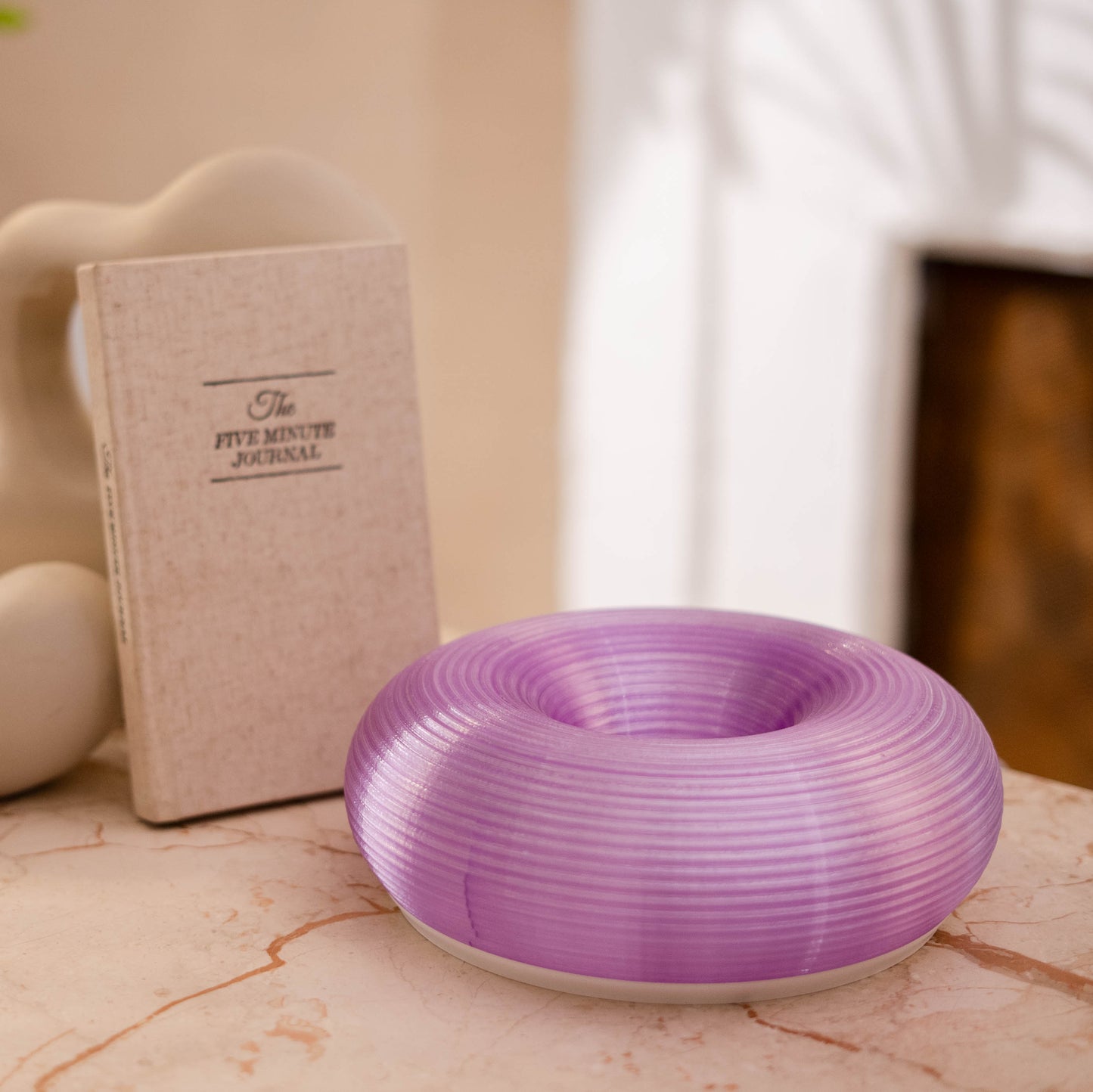 Amethyst Donut Lamp for Cozy Night Lighting