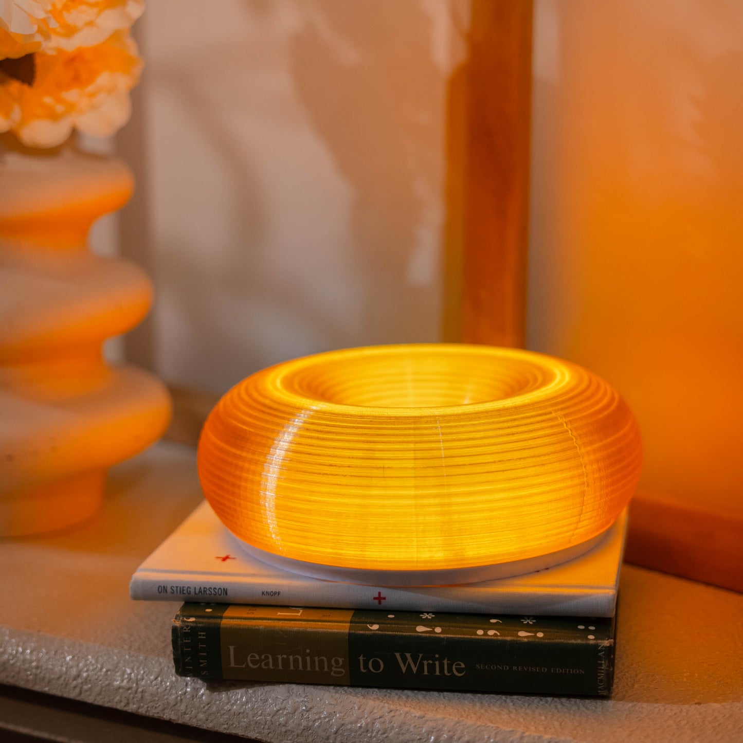 Creamsicle Donut Lamp for Vintage Ambient Lighting