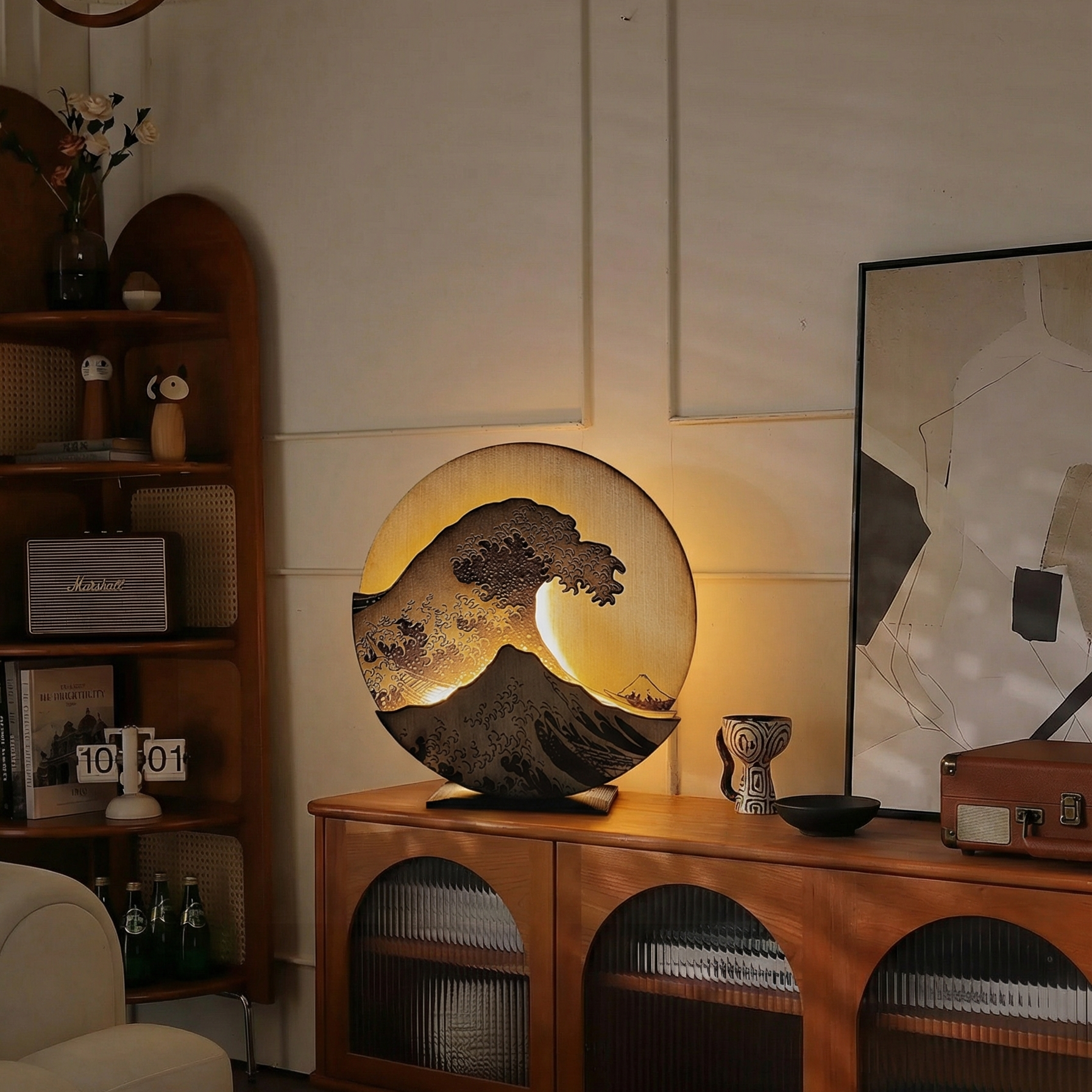 Japanese Style Wave Lamp
